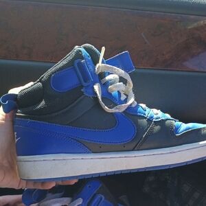 Nike Kids High-Top Sneakers - Blue and Black